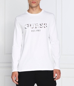 GUESS JEANS longsleeve SORIN | Regular Fit biały