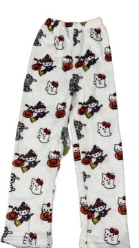 KOBIETA GRUBY CIEPŁY FLANELA SPODNIE OD PIŻAMY HELLO KITTY MIĘKKIE WYGODNE