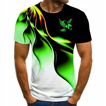 T-SHIRT MĘSKI KOSZULKA 3D Z NADRUKIEM ORŁA XXL