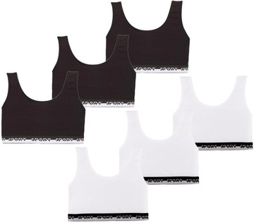 6x Biustonosz Miękki Top Dla Dziewczynki Bawełniany Dziewczęcy MORAJ 140