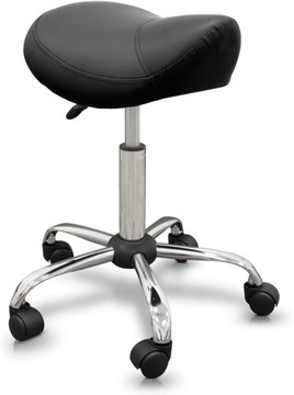 Sto?ek typu kucyka, ergonomiczny, ze stalow? podstaw?, kolor czarny,