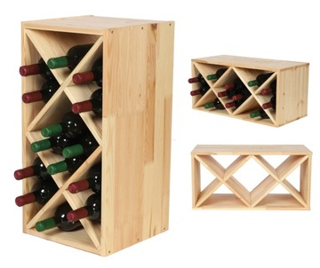 Modułowy Regał na Wino RW61(Półki X2) Naturalny