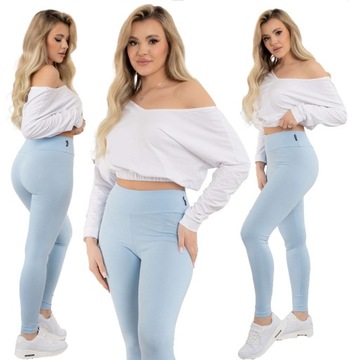 LEGGINSY DAMSKIE WYSOKI STAN GETRY SPODNIE XXL