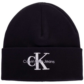 CALVIN KLEIN CZAPKA ZIMOWA MONOLOGO BEANIE CZARNA