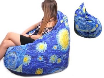 Pufa, worek do siedzenia Van Gogh, Gwiaździsta Noc