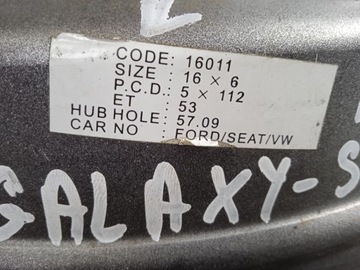 RÁFKY VW SHARAN ALHAMBRA GALAXY T4 ET53 16