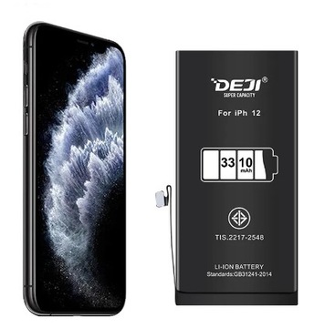 BATERIA DEJI DO APPLE IPHONE 12 3310 mAh POWIĘKSZONA POJEMNOŚĆ ZESTAW