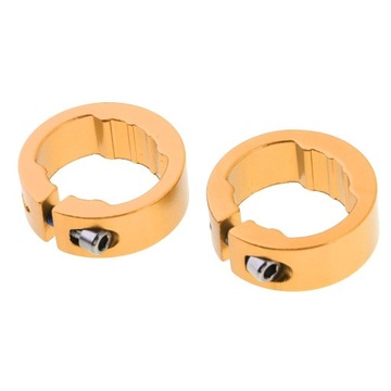 2 szt. Aluminiowa kierownica rowerowa Grip Blokada pierścienia Czarny 8 mm