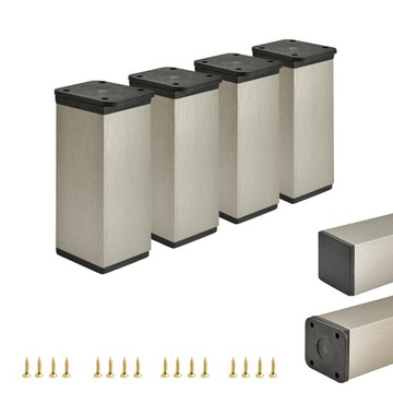 4x NÓŻKA NOGA MEBLOWA STOPKA REGULOWANA 10 CM INOX
