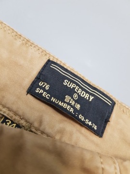 SUPERDRY spodnie bojówki cargo 34/32 pas 93