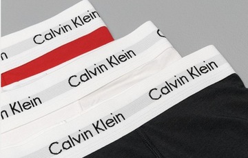 CALVIN KLEIN BOKSERKI 3-PACK BIAŁE-CZERWONE-CZARNE ROZ. XL