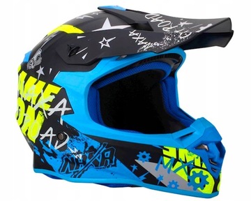 KASK MOTOCYKLOWY CROSS ATV POMARAŃCZOWY NAXA C9 XL