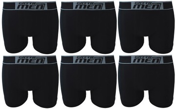 6 X GATTA BOXER МУЖСКИЕ БОКСЕРНЫЕ ШОРТЫ ХЛОПОК СЕРЫЙ ЧЕРНЫЙ M