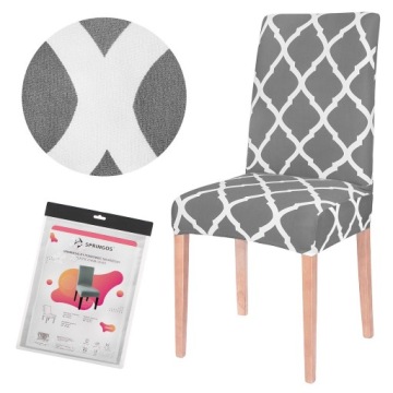 ПОКРЫТИЕ НА СТУЛ, ТОЛСТОЕ, СЕРОЕ, МАРОККАНСКИЙ УЗОР, ГИБКОЕ, УНИВЕРСАЛЬНОЕ