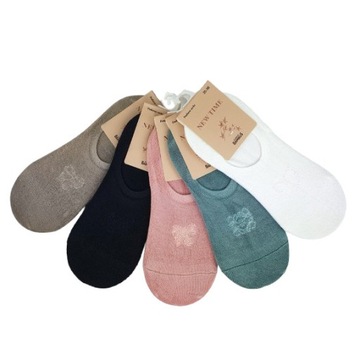 5x SKARPETY STOPKI DAMSKIE BAMBUSOWE ZAPACHOWE Z LOGO JAKOŚĆ PREMIUM NISKIE