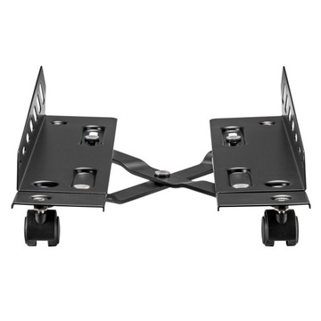 Подставка для компьютера на тележке, 4 колеса, 25 кг, регулируемая, ширина 16-30 см.