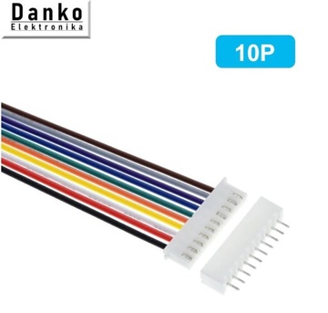 Złącze elektroniczne konektor wtyczka JST XH 2,54 10 Pin złączka L= 30 cm