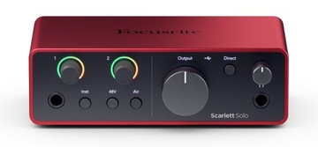 FOCUSRITE SCARLETT SOLO 4RD 4GEN + ПРОГРАММНОЕ ОБЕСПЕЧЕНИЕ