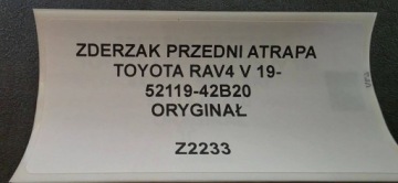 Priekinis bamperis Toyota RAV 4 (XA40) 5211942B20 – nuotrauka 10