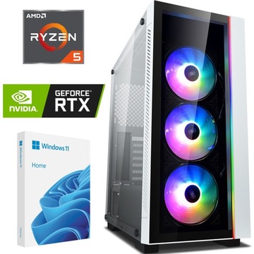 Komputer Biały GAMINGOWY PC GRACZ Ryzen 5 3600 RTX 3070 16/1000 GB WIN11