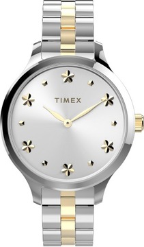 Zegarek damski srebrno-złoty na bransolecie TIMEX