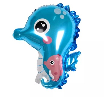 BALON FOLIOWY KONIK MORSKI URODZINOWY