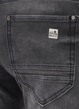 Spodnie Cipo Baxx Jeansy Przecierane Slimfit Cieniowane Elastyczny Materiał