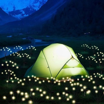 2шт Солнечная лампа Качающиеся шары 10 светодиодов сад