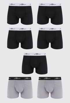 BOOHOO MAJTKI BOKSERKI LOGO 6-PACK TQQ XXJ__XL