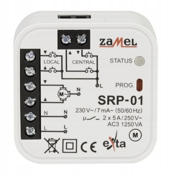 STEROWNIK ROLET DOPUSZKOWY PRZEWODOWY Zamel SRP-01
