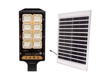 Lampa solarna LED 1800W 6500K głownia zewnętrzna z pilotem