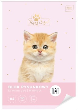 BLOK RYSUNKOWY A4 50 kartek biały dziewczynki 4536