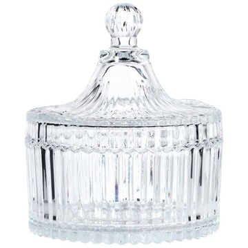 СТЕКЛЯННАЯ сахарница, сахарница, конфеты, хрустальная крышка, 250 мл