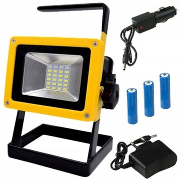 HALOGEN LAMPA PRZENOŚNA ROBOCZA NAŚWIETLACZ LED SMD 100W AKUMULATOROWY