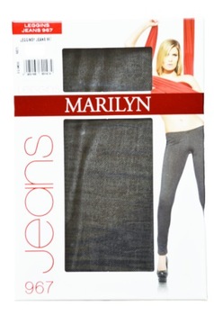 MARILYN legginsy jeans black bawełniane M/L
