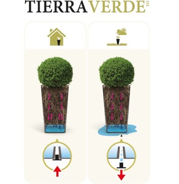 Цветочный горшок ЭКО для террасы, балкона, черный, вставка 33 см, стильный, морозостойкий, не ломается
