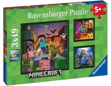 Puzzle dla dzieci 3x49 Minecraft