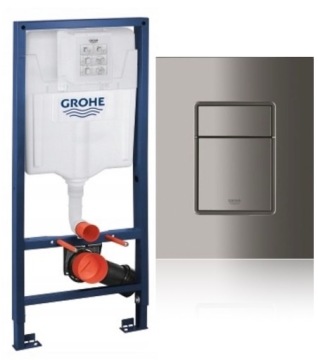 GROHE скрытый каркас, унитаз GRAPHITE Omnires
