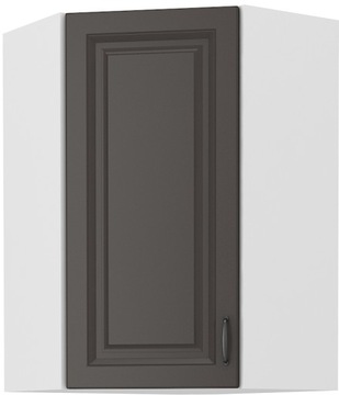 Szafka narożna wisząca 58x90 STELVIO Grafit Biały