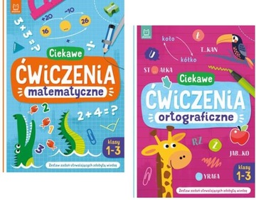 ZESTAW 2W1 ĆWICZENIA MATEMATYCZNE I ORTOGRAFICZNE DLA KLASY 1-3 SP