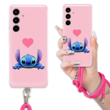 ETUI + MALINOWY SZNUREK Do SAMSUNG A35 5G Case Quick LILO STICH Modne Wzory