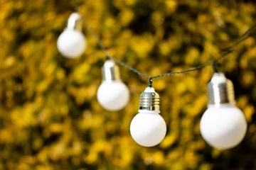 Светодиодная садовая СОЛНЕЧНАЯ ГИРЛЯНДИЯ 3,8 м, 10 шариков, веревка