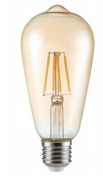 Żarówka dekoracyjna FILAMENT E27 6W ST64 Promocja