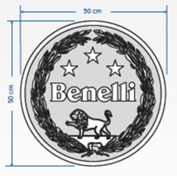 ДВУСТОРОННЯЯ НАКЛЕЙКА НА ОКНО BENELLI 50X50 СМ