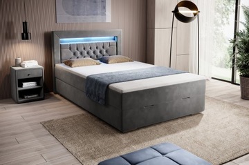 Łóżko Pojedyncze MHL Meble Boxspring 120x200 biały