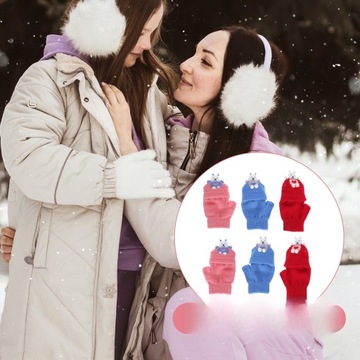 Детские зимние перчатки, милые варежки, детские перчатки, 3 пары, детские ученики