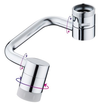 Поворотный удлинитель PERLATOR M22/M24 для смесителя с изливом - 2 ФУНКЦИИ