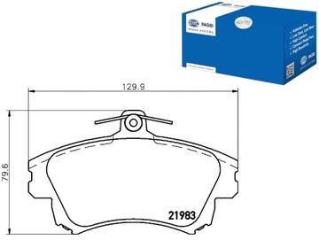 KLOCKI HAMULCOWE HELLA PAGID M850976 X3511010 MR52
