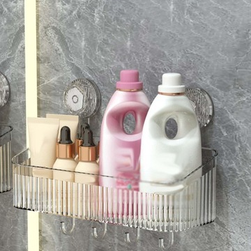 Душевая корзина с присоской. Душевая корзина. Простой настенный душ. Прозрачный