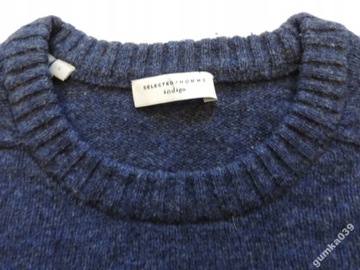 SELECTED HOMME INDIGO GRUBY SWETER WEŁNIANY L